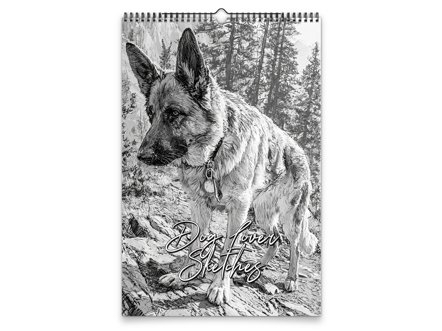 2027 Dog Lover Sketches Wall Calendar by Kaleidoscope Artisan – Faithful Companions with Holidays