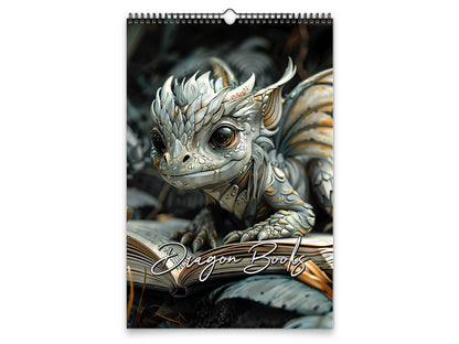 2027 Dragon Books Wall Calendar by Kaleidoscope Artisan – Magical Fantasy Journey with Holidays