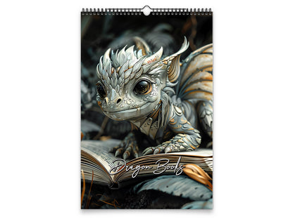 2027 Dragon Books Wall Calendar by Kaleidoscope Artisan – Magical Fantasy Journey with Holidays