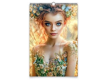 Fairy 2027 wall calendar portrait cover view