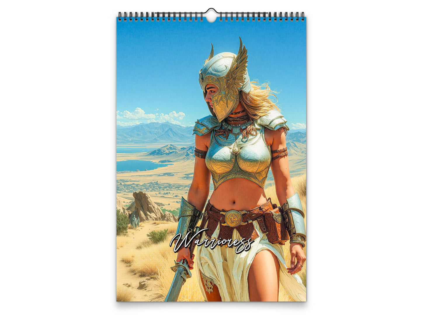 Fantasy Warrioress 2027 wall calendar portrait cover view