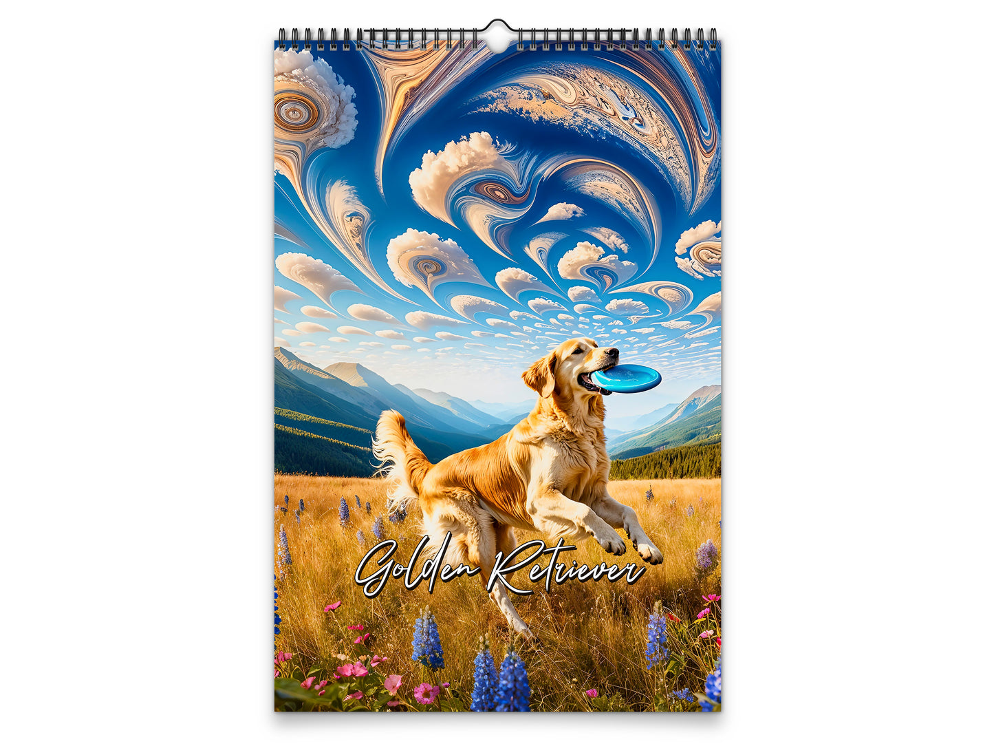 Golden Retriever 2027 wall calendar portrait cover view