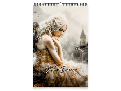 Gothic Dream 2027 wall calendar portrait cover view