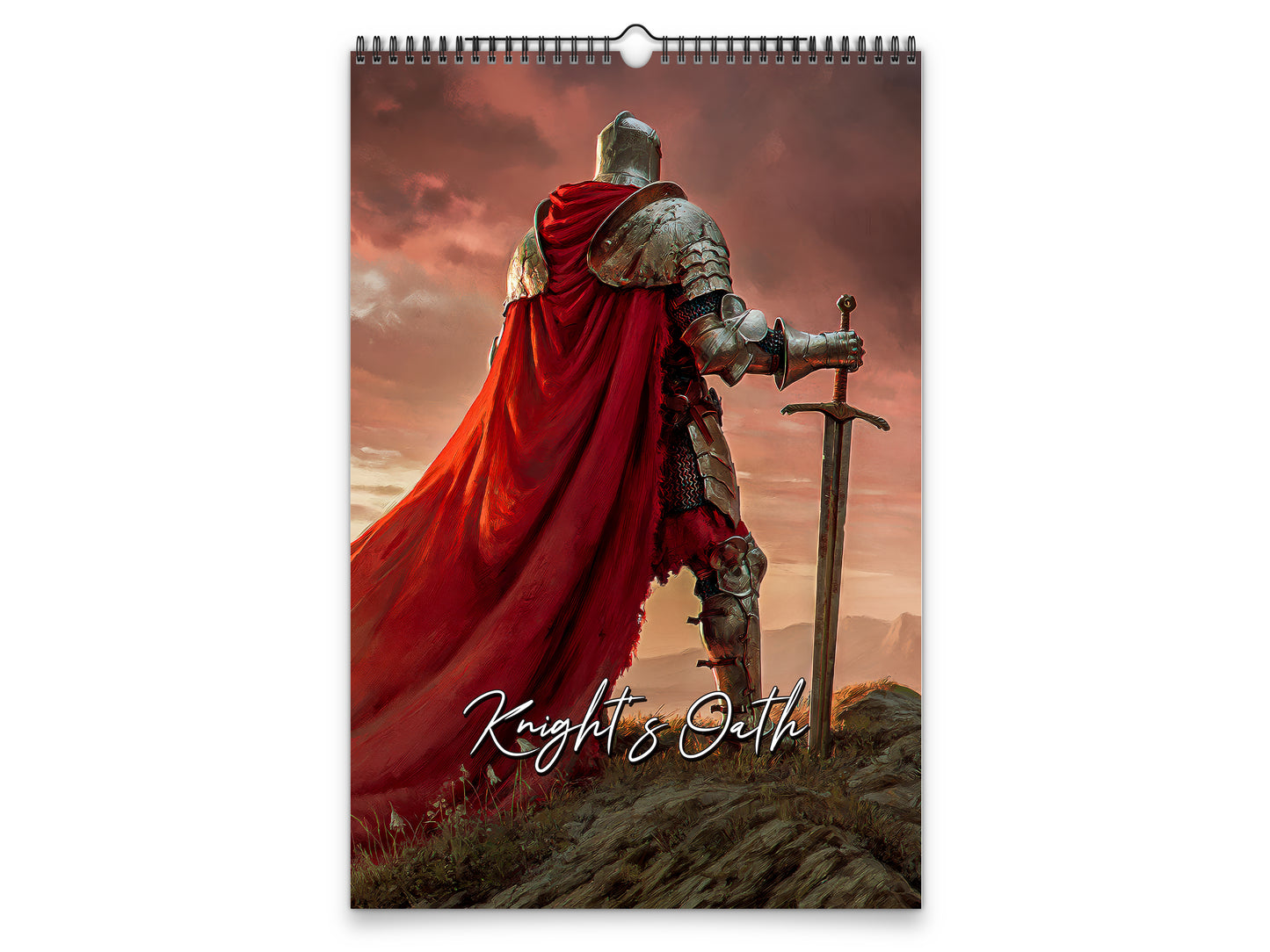 2027 Knight’s Oath Wall Calendar by Kaleidoscope Artisan – Heroic Valor with Holidays