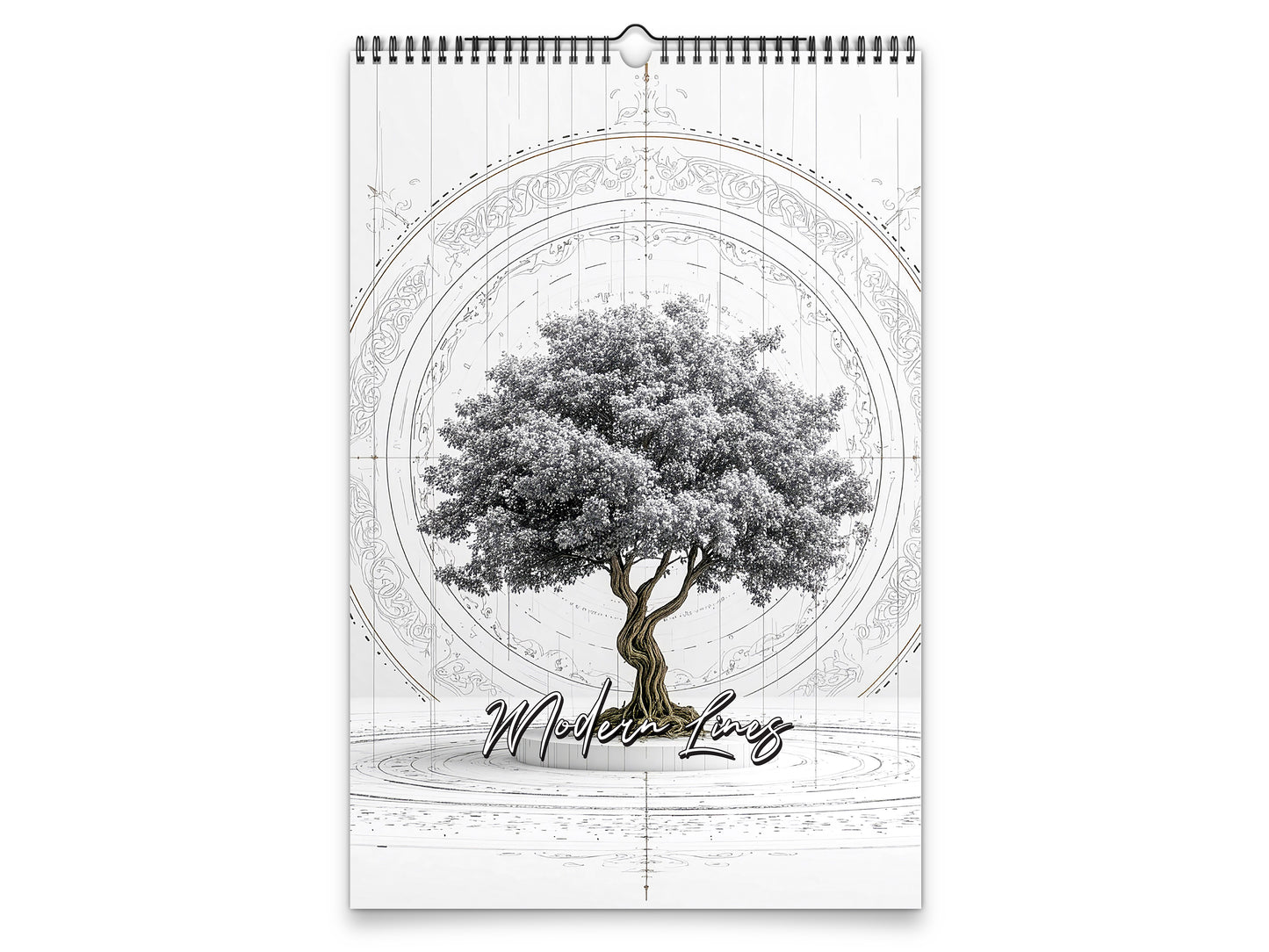 2027 Modern Lines Wall Calendar by Kaleidoscope Artisan – Refined Minimalism with Holidays