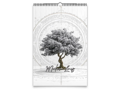 2027 Modern Lines Wall Calendar by Kaleidoscope Artisan – Refined Minimalism with Holidays