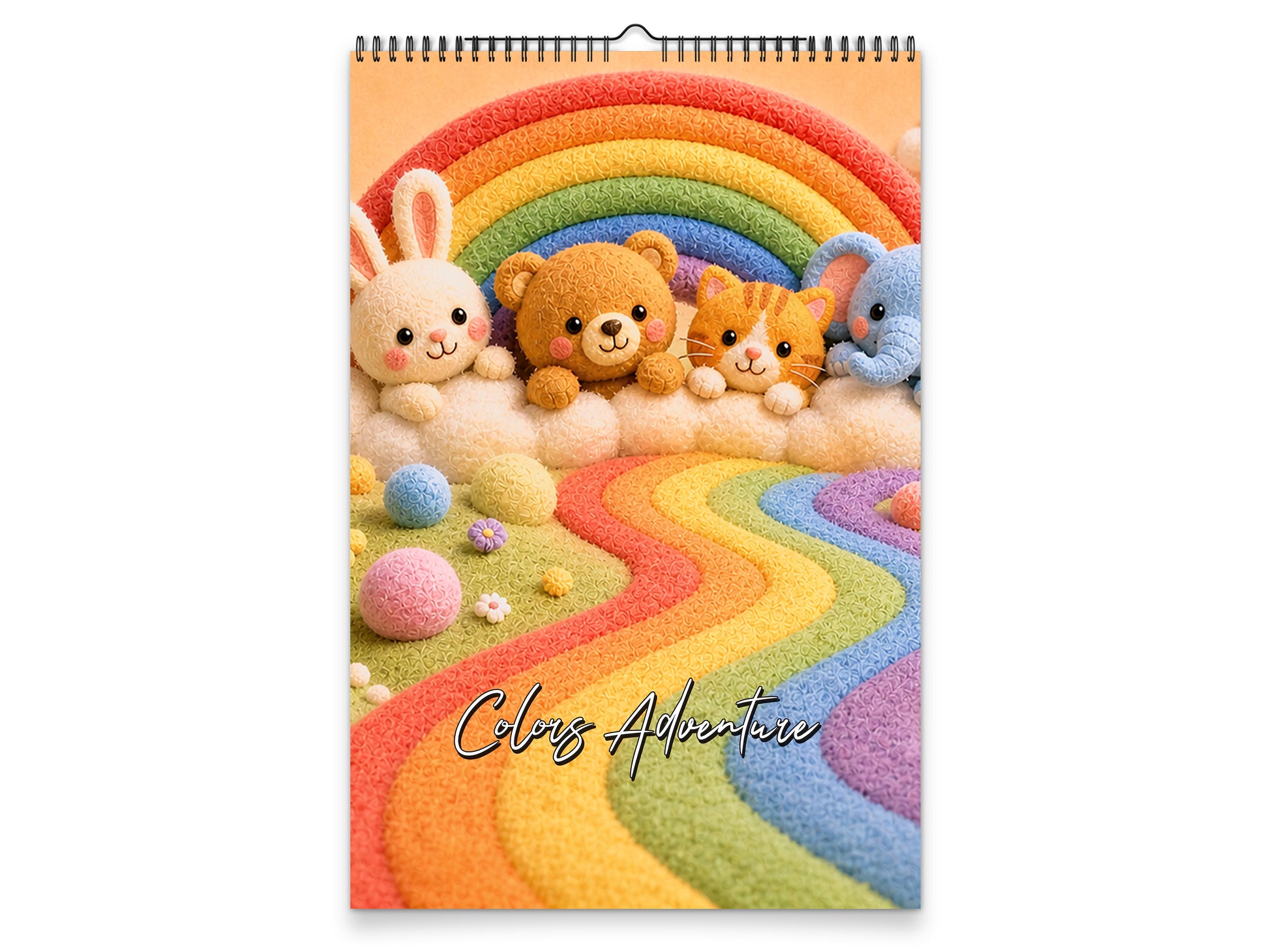 My Colors Adventure by Kaleidoscope Artisan - Whimsical Felt Friends with Holidays 2027 wall calendar portrait cover view
