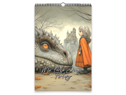 My Little Dragon Fantasy 2027 wall calendar portrait cover view