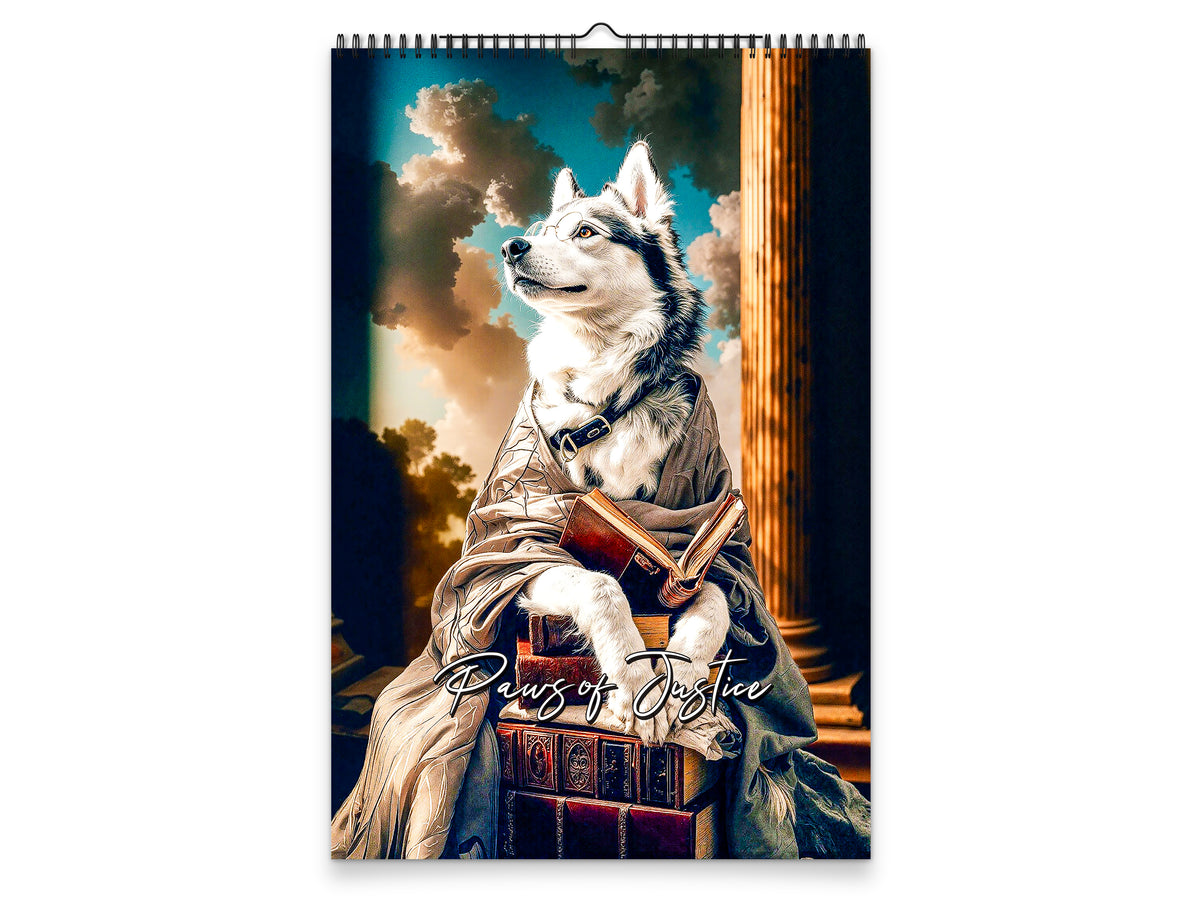 Paws of Justice 2027 wall calendar portrait cover view