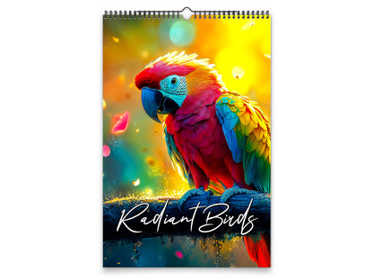 2027 Radiant Birds Kaleidoscope Wall Calendar by Kaleidoscope Artisan – Avian Beauty with Holidays