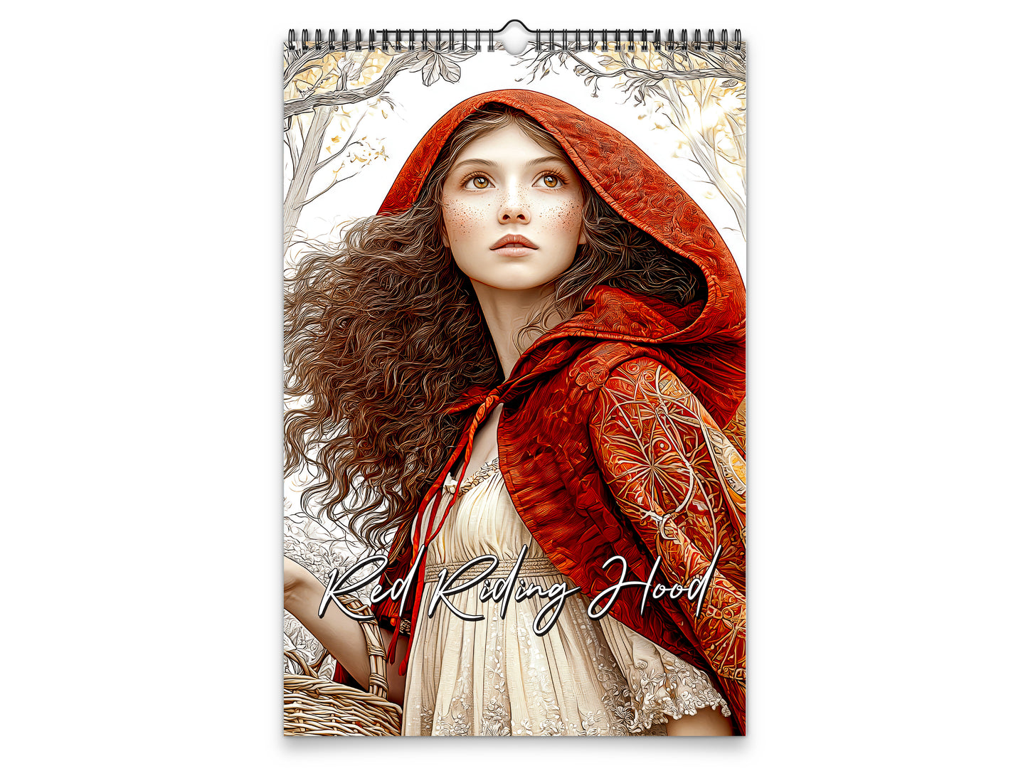 2027 Red Riding Hood Wall Calendar by Kaleidoscope Artisan – Enchanted Journey with Holidays