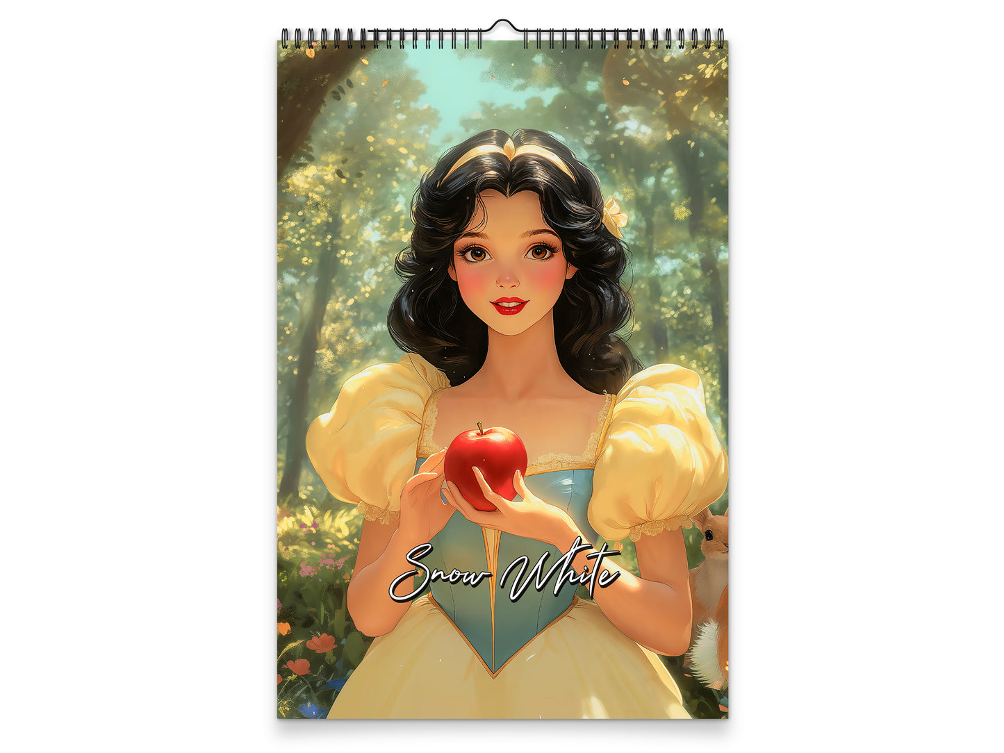 Snow White 2027 wall calendar portrait cover view