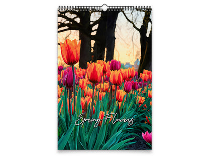 Spring Flowers 2027 wall calendar portrait cover view