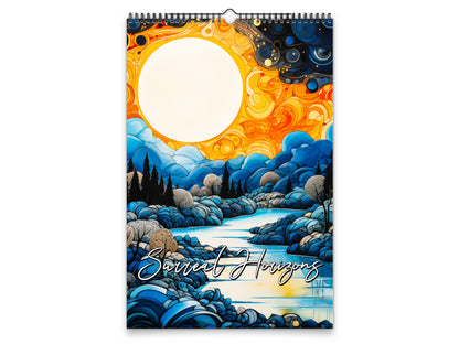 2027 Surreal Horizons Wall Calendar by Kaleidoscope Artisan – Mystical Realms with Holidays