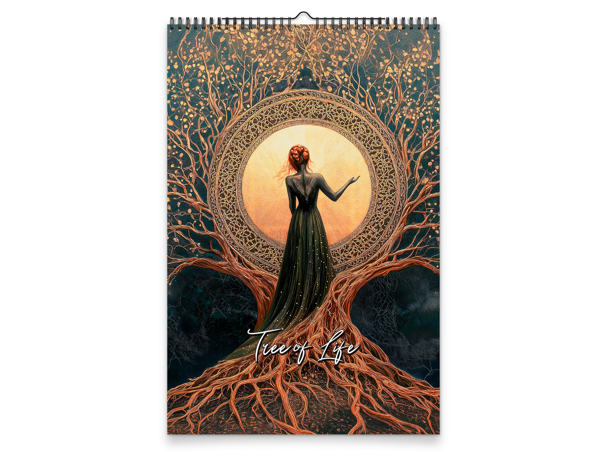 Tree of Life by Kaleidoscope Artisan - Enchanting Mystical Designs with Holidays 2027 wall calendar portrait cover view