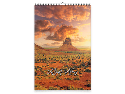 United States Vistas by Kaleidoscope Artisan - Cities and Landscapes with Holidays 2027 wall calendar portrait cover view