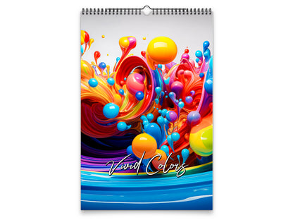 2027 Vivid Colors Wall Calendar by Kaleidoscope Artisan – Art in Motion with Holidays
