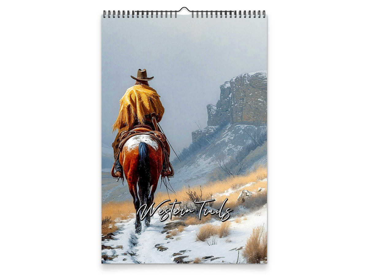 Western Trails 2027 wall calendar portrait cover view