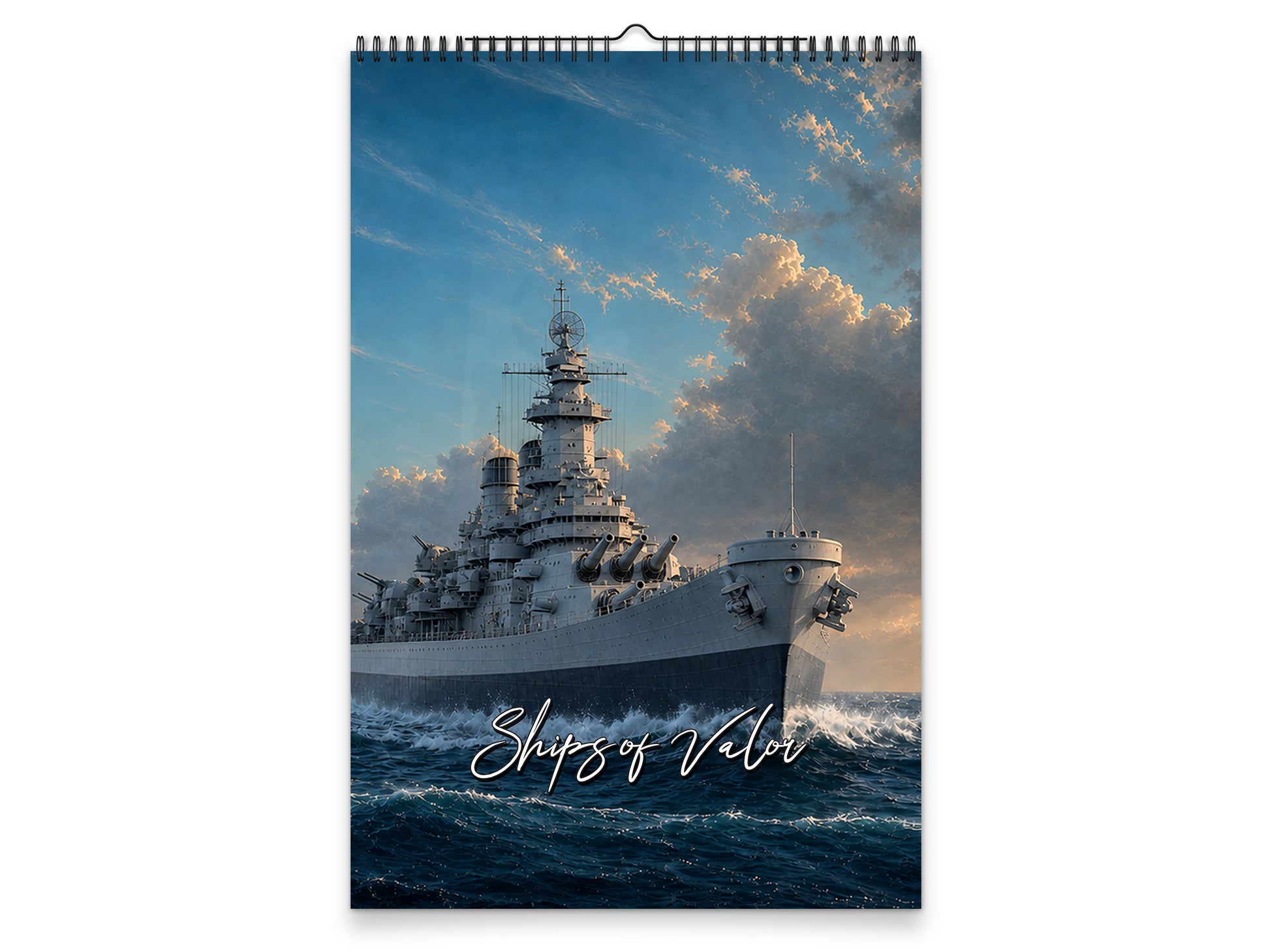 WWII Ships of Valor 2027 wall calendar portrait cover view