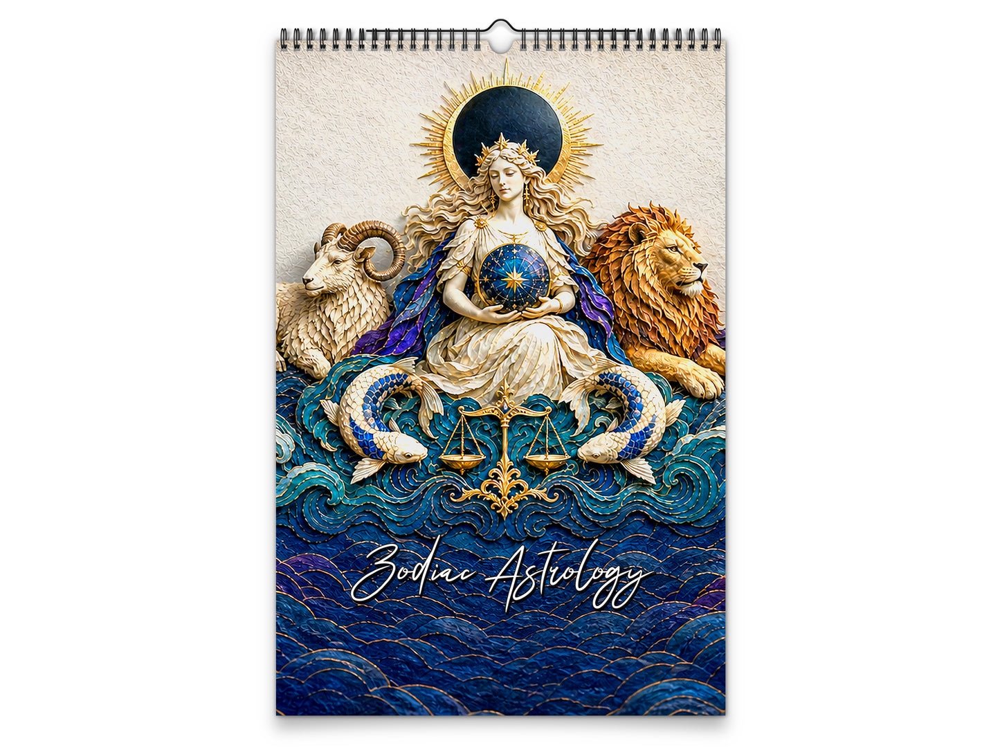 Zodiac Astrology 2027 wall calendar portrait cover view
