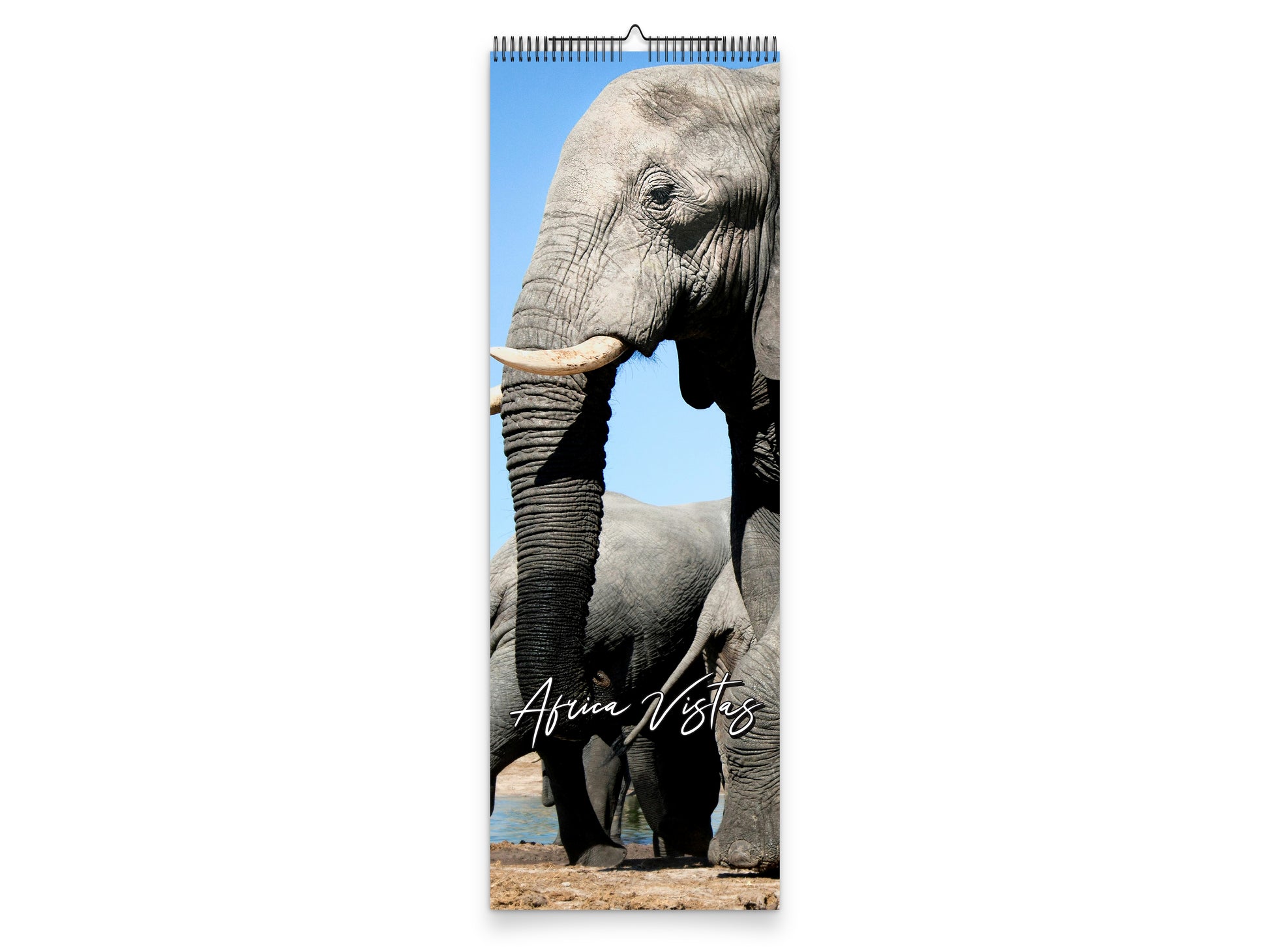 Africa Vistas by Kaleidoscope Artisan - Wildlife and Landscapes with Holidays 2027 wall calendar slim calendar cover view