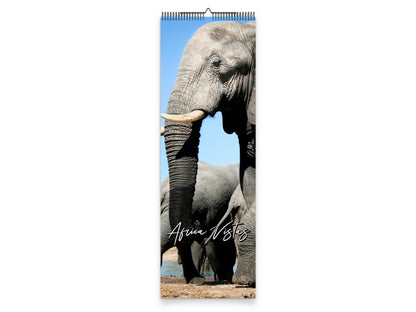 Africa Vistas by Kaleidoscope Artisan - Wildlife and Landscapes with Holidays 2027 wall calendar slim calendar cover view