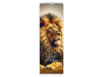 African Wildlife 2027 wall calendar slim calendar cover view