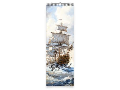 Age of Sail 2027 wall calendar slim calendar cover view