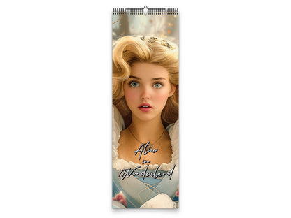 Alice in Wonderland 2027 wall calendar slim calendar cover view
