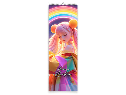 Anime Rainbow 2027 wall calendar slim calendar cover view