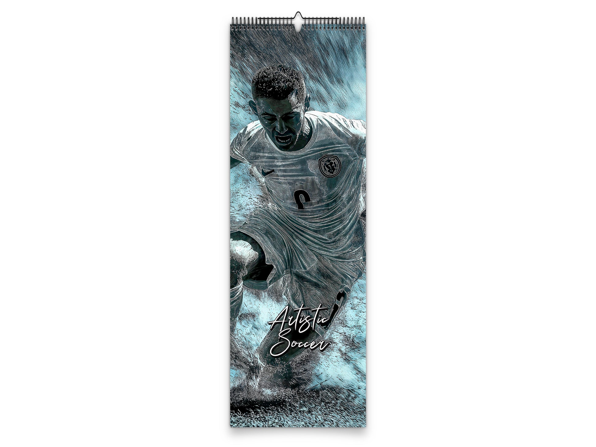 Artistic Soccer 2027 wall calendar slim calendar cover view