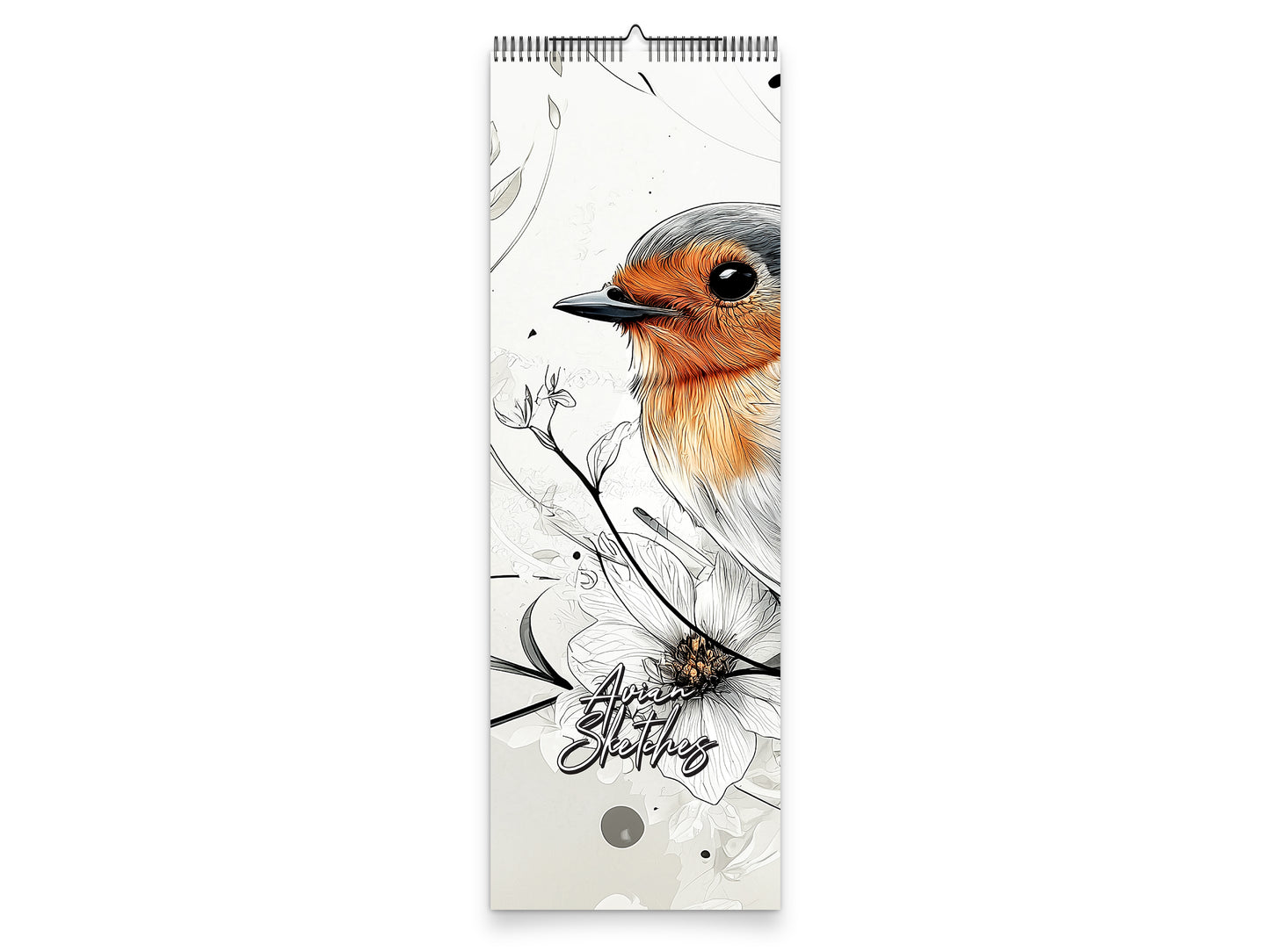 Avian Sketches 2027 wall calendar slim calendar cover view