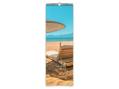 Beaches Photography 2027 wall calendar slim calendar cover view