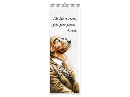 2027 Canine Counsel Wall Calendar by Kaleidoscope Artisan – Wisdom in Fur with Holidays