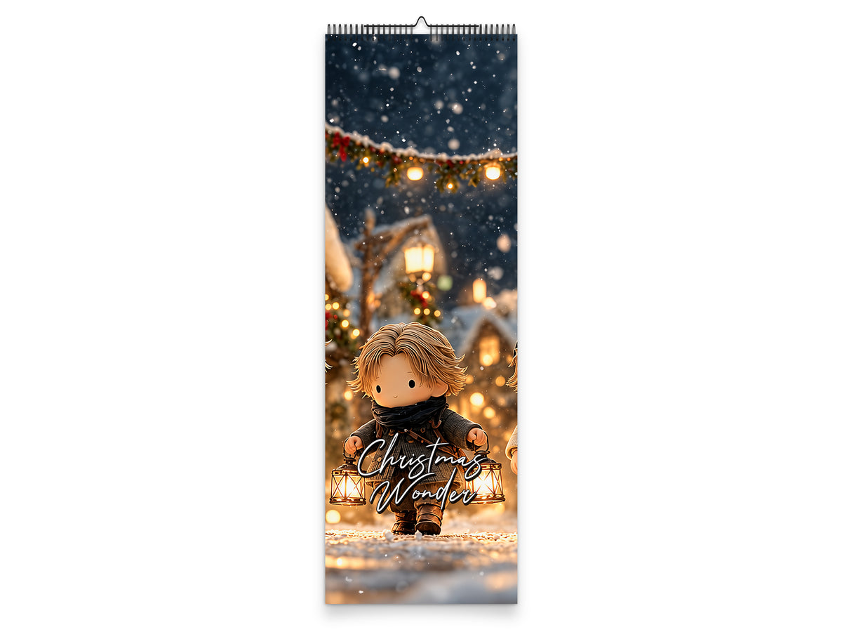 Christmas Wonder 2027 wall calendar slim calendar cover view