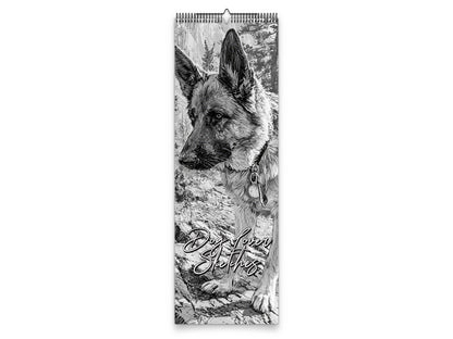 2027 Dog Lover Sketches Wall Calendar by Kaleidoscope Artisan – Faithful Companions with Holidays