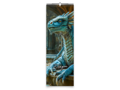 Dragon 2027 wall calendar slim calendar cover view