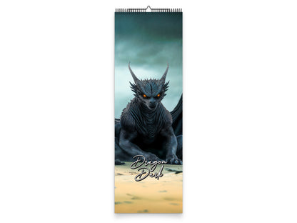Dragon Dark 2027 wall calendar slim calendar cover view