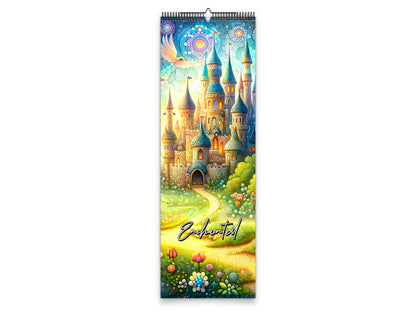 Enchanted 2027 wall calendar slim calendar cover view