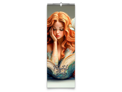 Fairytale Books 2027 wall calendar slim calendar cover view