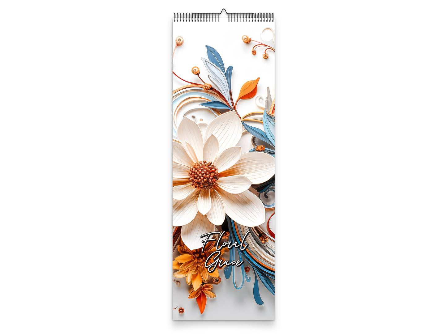 Floral Grace 2027 wall calendar slim calendar cover view