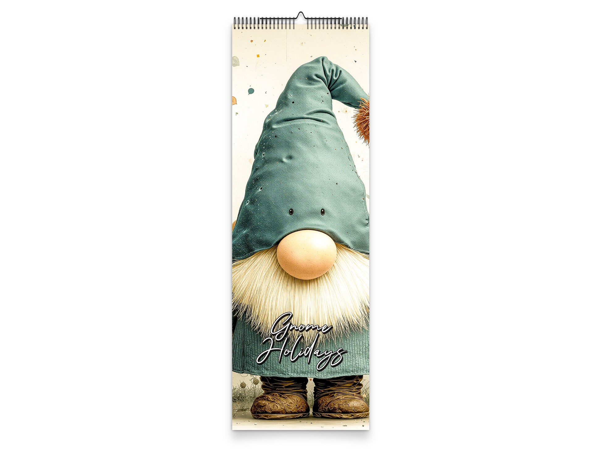 Gnome Holidays 2027 wall calendar slim calendar cover view