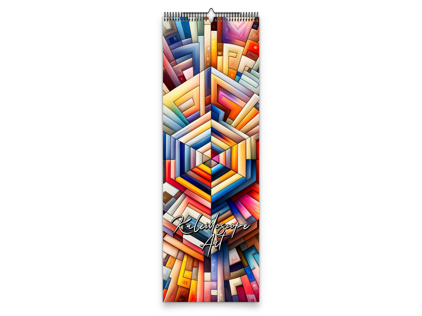 Kaleidoscopic Art 2027 wall calendar slim calendar cover view
