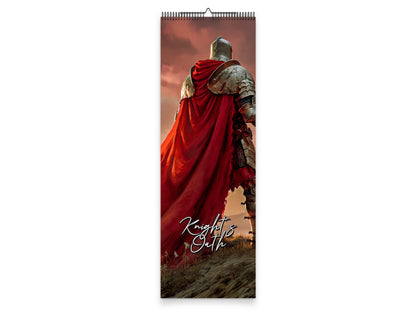 Knight’s Oath 2027 wall calendar slim calendar cover view