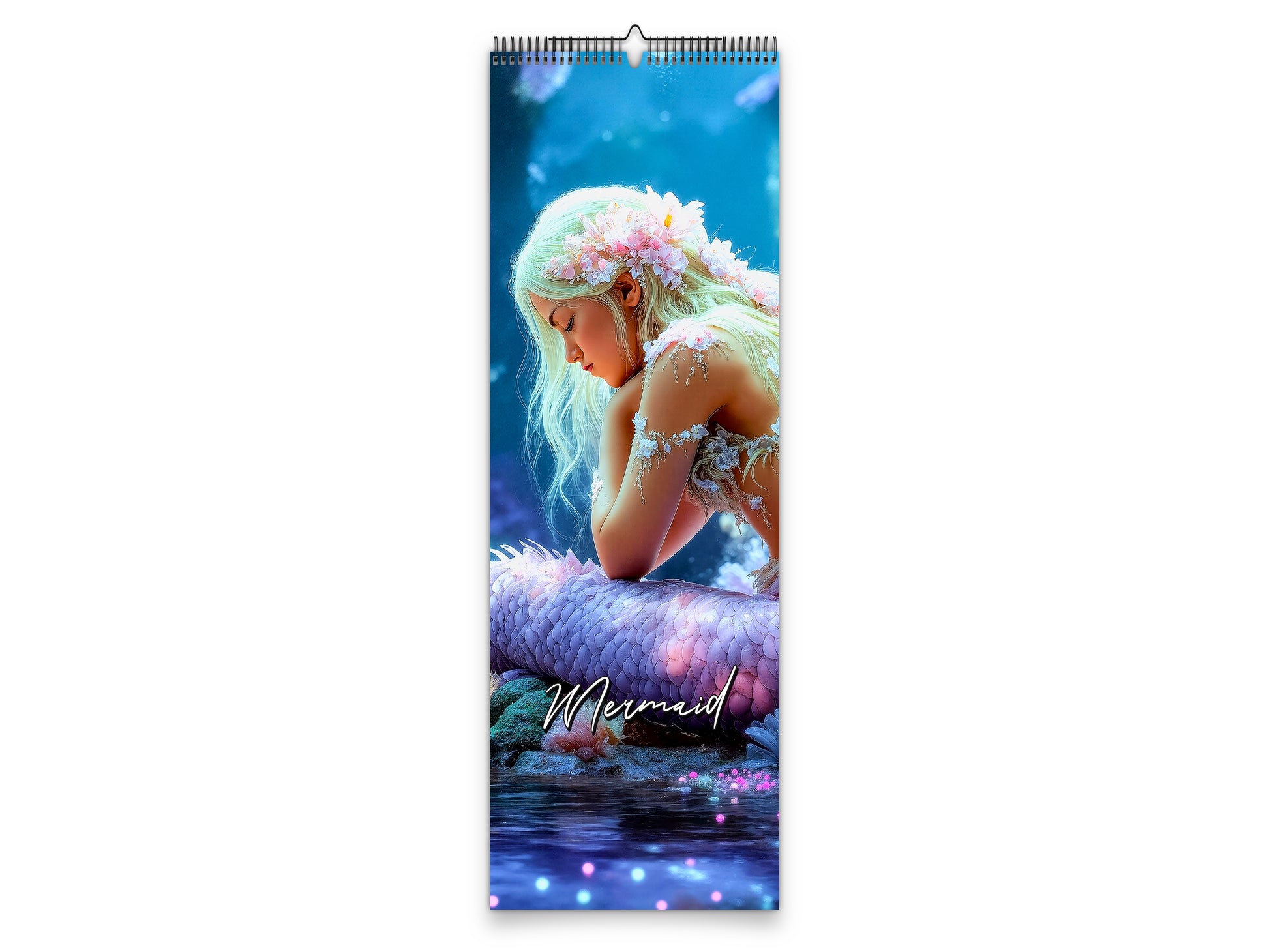 Mermaid 2027 wall calendar slim calendar cover view
