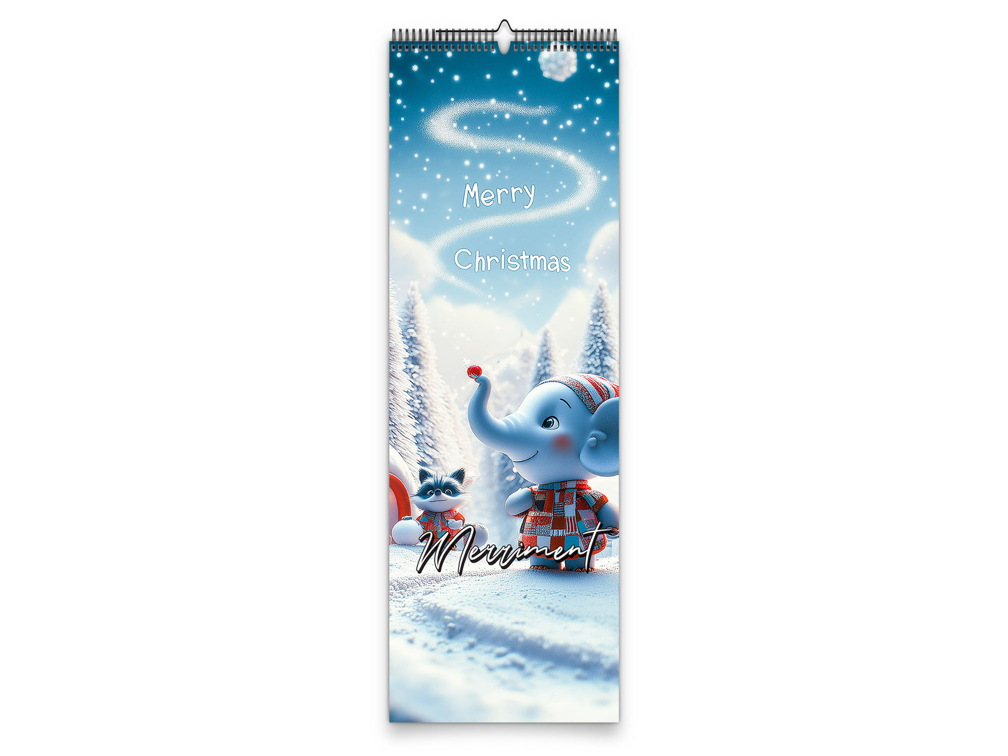2027 Merriment Wall Calendar by Kaleidoscope Artisan – Whimsical Winter Wonderland with Holidays