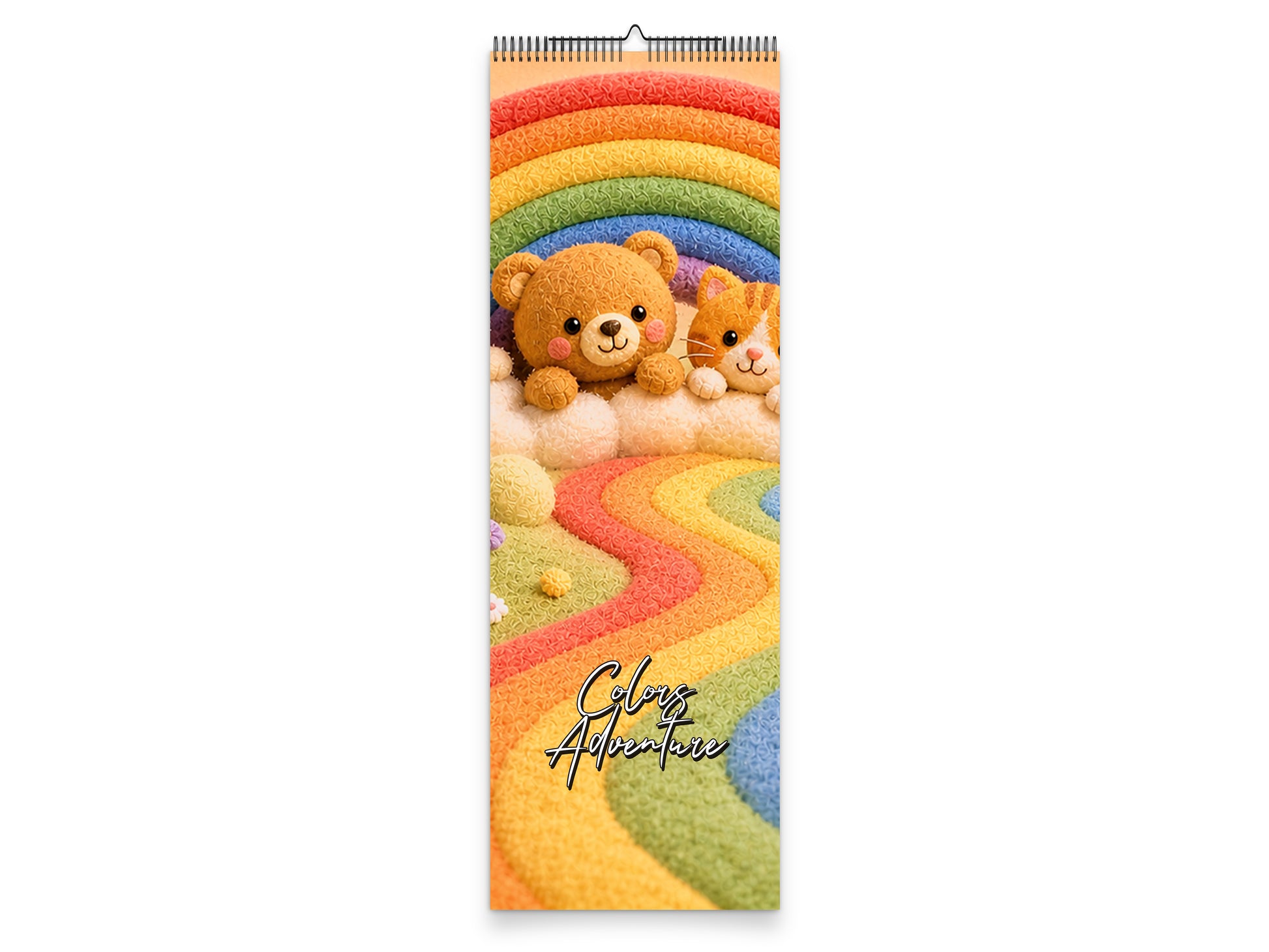 My Colors Adventure by Kaleidoscope Artisan - Whimsical Felt Friends with Holidays 2027 wall calendar slim calendar cover view