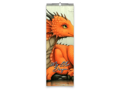 My Little Dragon 2027 wall calendar slim calendar cover view