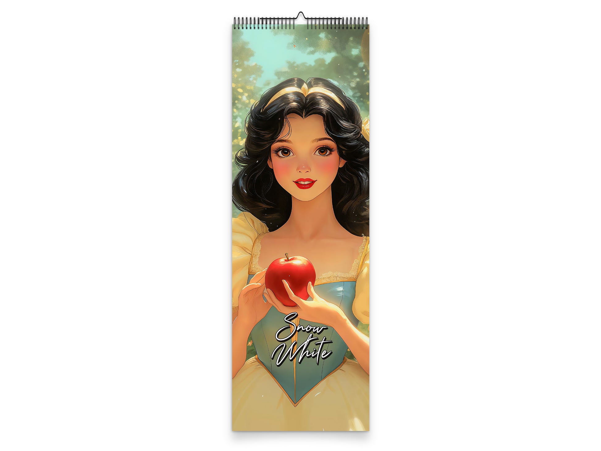 Snow White 2027 wall calendar slim calendar cover view