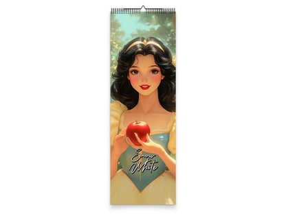 Snow White 2027 wall calendar slim calendar cover view